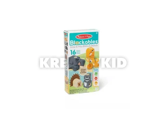 Melissa & Doug: Blockables - Erdei állatok szett