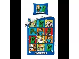 Minecraft: Karakter mozaik kétrészes ágynemű garnitúra - 140 x 200 cm