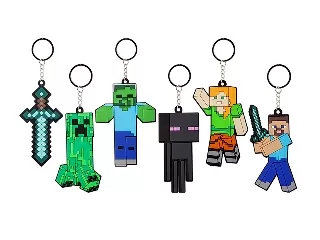 Minecraft kulcstartó 8 cm puha figurával, Steve 