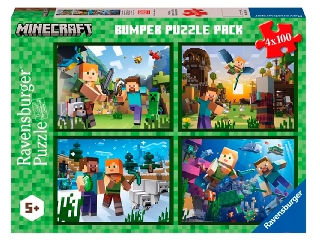 Minecraft Puzzle 4x100 db-os