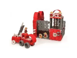 Mini gofri műanyag építőjáték szett -nagy tűzoltóság