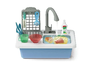 Minikonyha interaktív funkciókkal, 12 részes (a csaptelepben lévő szivattyú forgatja a vizet)