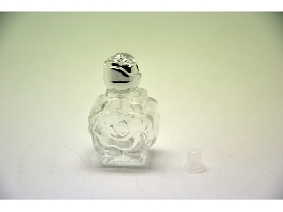 Miniüveg parfümos, 5ml rózsa formájú