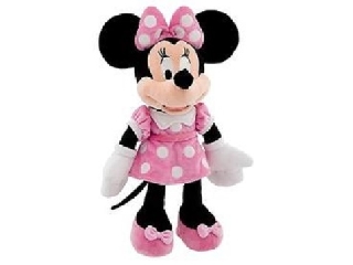 Minnie egér Disney plüssfigura pöttyös ruhában - 25 cm