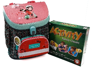 Mon Amie kompakt easy mágneszáras iskolatáska + ajándék Activity Family társasjáték