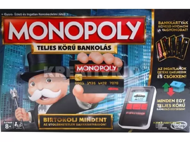 Monopoly teljes körű bankolással családi társasjáték
