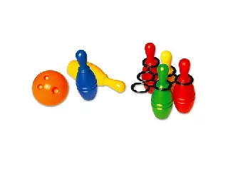 Műanyag 6 db-os teke készlet