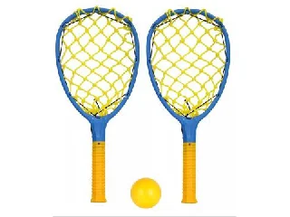 Műanyag hálós teniszütő szett labdával