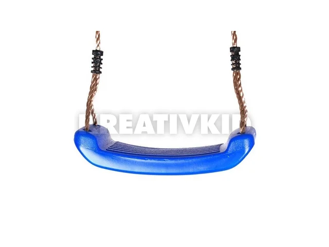 Műanyag hintaülőke kötéllel karikával, kék