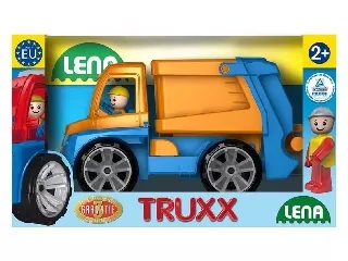 Műanyag kukás autó - 28 cm