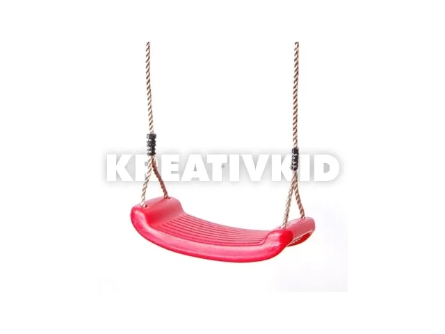 Műanyag laphinta kötéllel és fém karikákkal, piros