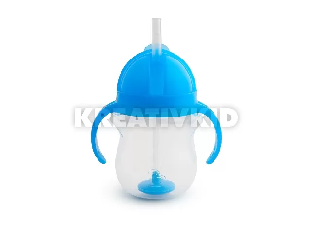 Munchkin itatópohár szívószálas súlyozott Tip and Sip 207ml 6hó kék