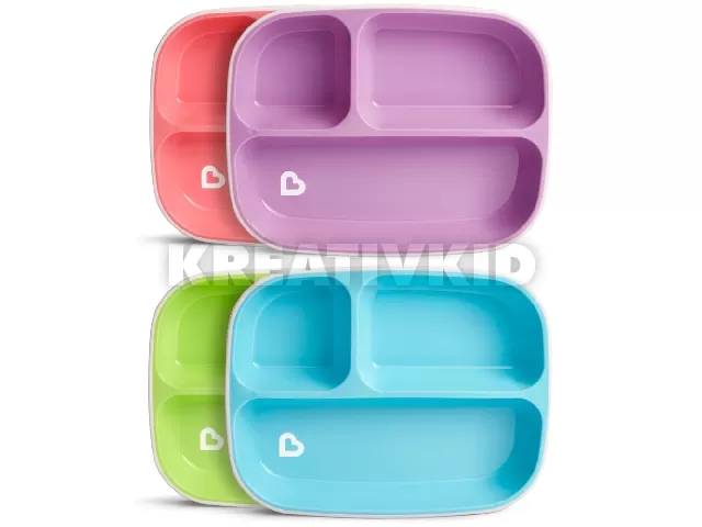 Munchkin tányér szett háromrekeszes tapadó aljú Splash 2db 6hó