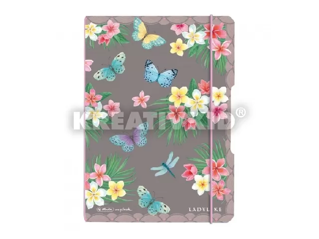 my.book flex A5 füzet 40 lapos ponthálós Ladylike Butterflies