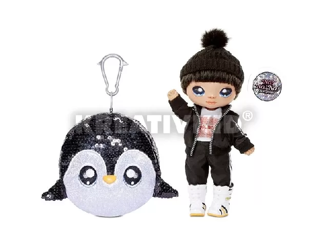 Na! Na! Na! Surprise: Andre Avalanche 2 az 1-ben Sparkly meglepetés divatbaba, pénztárcával - 1. széria