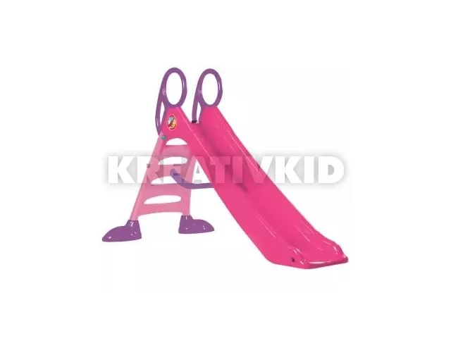 Nagy rózsaszín csúszda 2 m-es csúszófelülettel