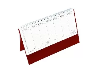 Naptár, asztali, álló, TOPTIMER, bordó