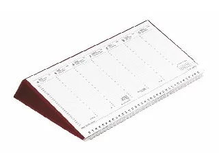 Naptár, asztali, fekvő, TOPTIMER, bordó