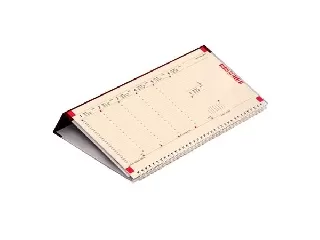 Naptár, asztali, fekvő, TOPTIMER, jegyzetblokkos, fekete