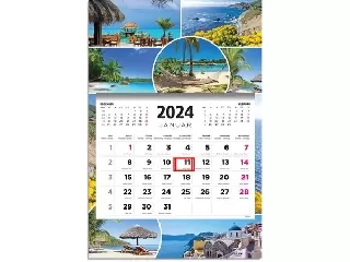 Naptár, speditőr, három hónapos, egy tömbős, TOPTIMER,