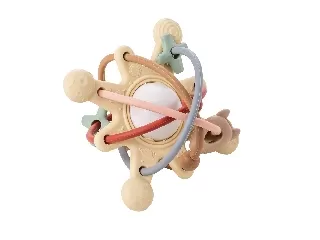 Nattou rágóka szilikon csörgõvel Galaxy bézs