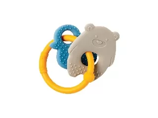 Nattou rágóka szilikon Medve és kacsa okker gyûrûn