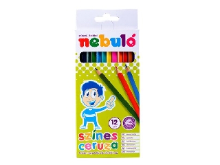 Nebulo - Hatszögletű színes ceruza készlet - 12 szín