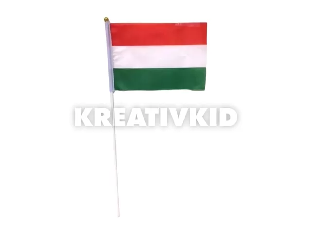 Nemzeti színű zászló 20x14cm