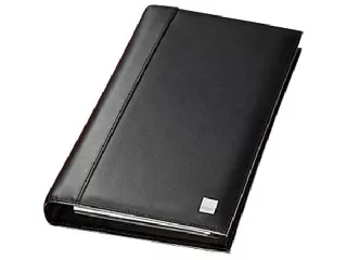 Névjegytartó, bőr, 160 db-os, gyűrűs, SIGEL 