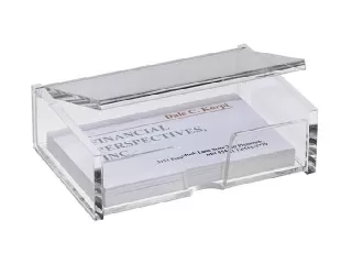 Névjegytartó doboz, műanyag, 80 db, SIGEL, víztiszta