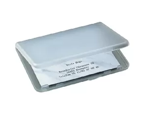 Névjegytartó tárca, műanyag, SIGEL, áttetsző