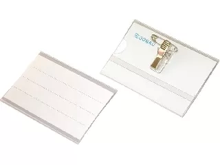 Névkitűző, csíptetővel és tűvel, 88x54 mm, DONAU