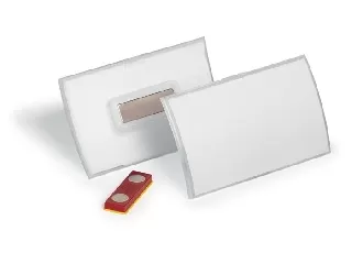 Névkitűző, mágnessel, elfordulásgátlóval, 90x54 mm, DURABLE 