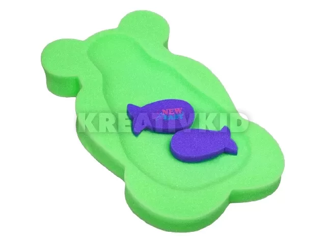 New Baby kádbetét szivacs Maxi zöld medve