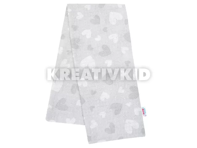 New Baby pelenka tetra szürke szívecskék