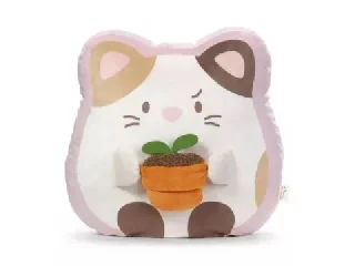 Nici: Angy plüss cica cserepes növénnyel - 35 x 33 x 12 cm