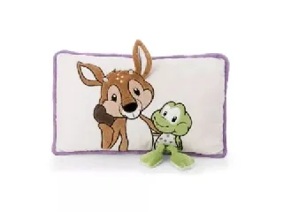 Nici Green: René őzbak és Fridolin béka párna - 43 x 25 cm