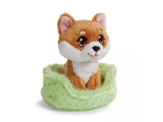 Nici Green: Shiba Inu kutya plüssfigura kosárban -