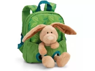 NICI: Hátizsák nyuszi plüssfigurával, zöld - 21 x 26 cm