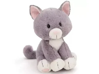 Nici: Plüss cica, ülő - szürke, 25 cm