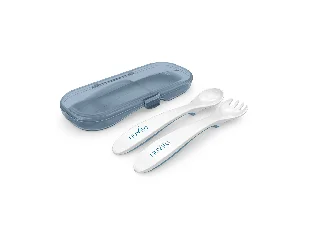 Nuvita 2Darabos kanál szett tárolóval - Powder blue - 8477