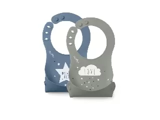 Nuvita Squashy szilikon előke - blue/green - 4370