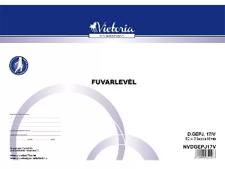 Nyomtatvány, fuvarlevél, 50x3, A4, fekvő,  VICTORIA PAPER 