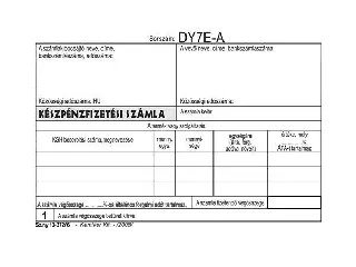 Nyomtatvány, készpénzfizetési számlatömb, egy ÁFÁs, 50x3, A6, fekvő , VICTORIA PAPER,