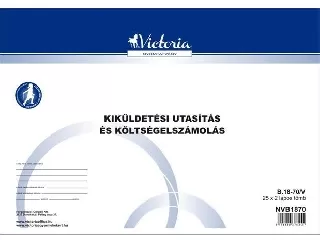 Nyomtatvány, kiküldetési utasítás és költségelszámolás , 25x2, A4, VICTORIA PAPER