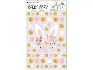 Nyuszi mintájú dekormatrica - 24 x 42 cm