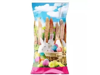 Nyuszi mintás húsvéti ajándékzacskó - 15 x 33 cm