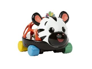 Oball Autó és csörgő, 2in1 Curious Car, zebra, Zen™, 3 hó+