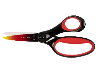 Olló, iskolai, 15 cm, FISKARS, ombré piros