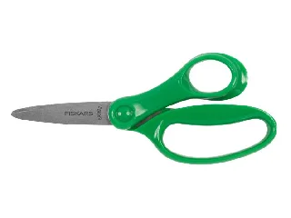 Olló, iskolai, 15 cm, FISKARS, zöld